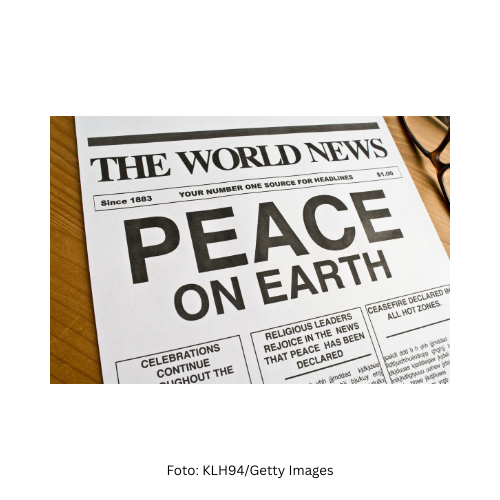 eine große Überschrift auf der ersten Seite einer Zeitung